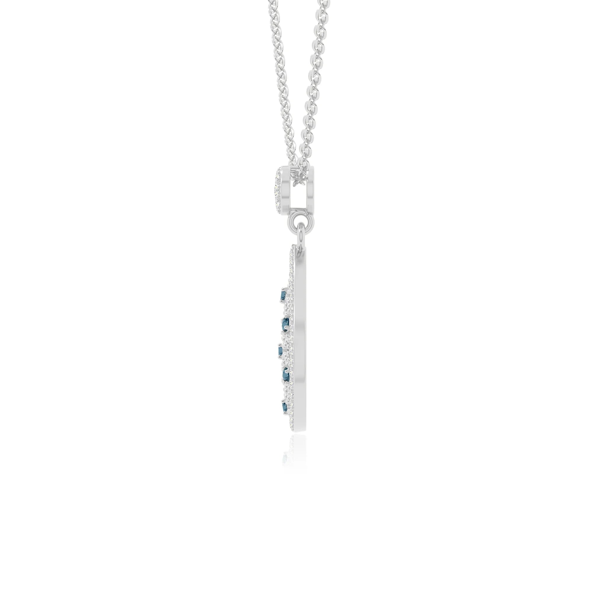 natural london-blue-topaz infinity love knot necklaces in sterling silver 
