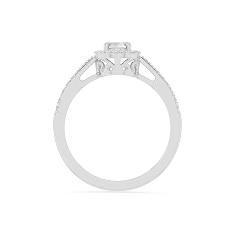 natural rainbow moonstone solitaire halo engagement rings in sterling silver 