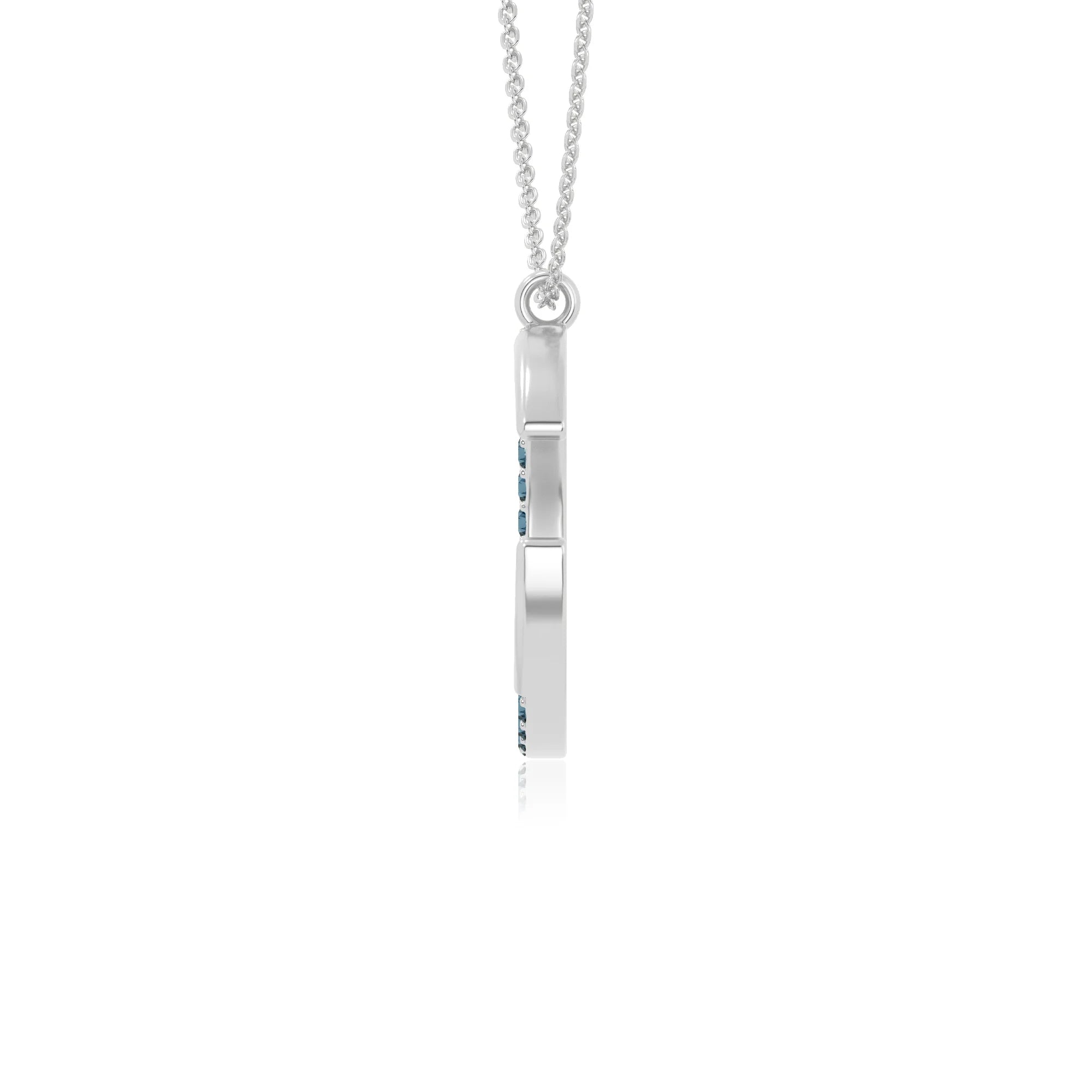 natural london-blue-topaz moon & star necklaces in sterling silver 