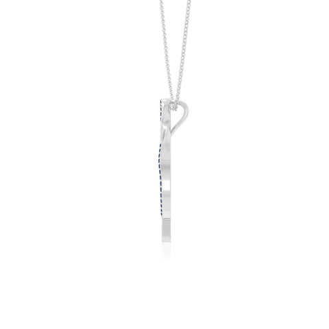 natural blue sapphire infinity necklaces in sterling silver 