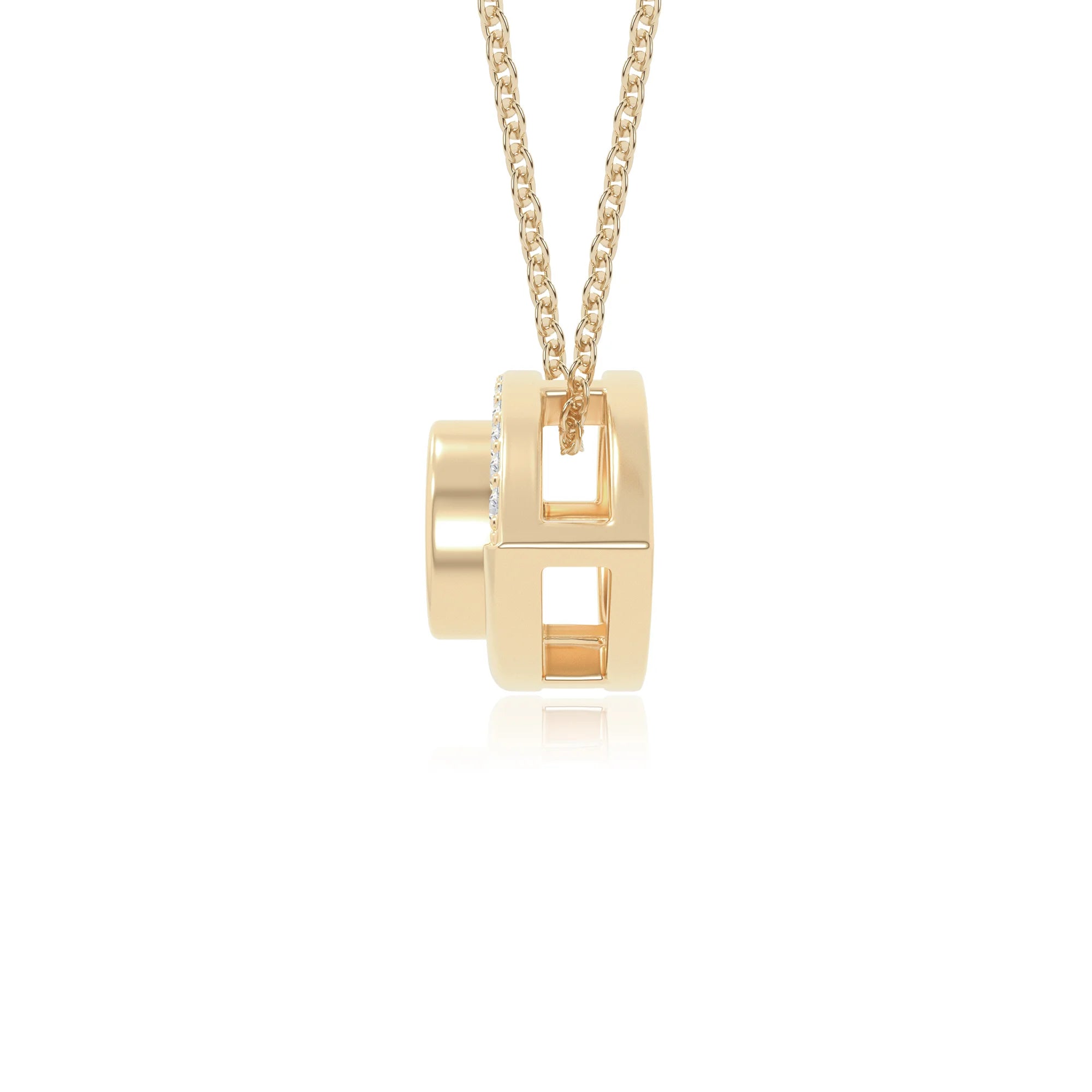 moissanite evil eye necklaces in yellow gold vermeil 