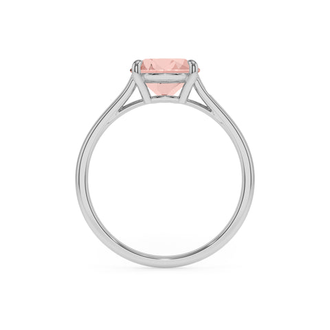 natural morganite cushion solitaire engagement ring