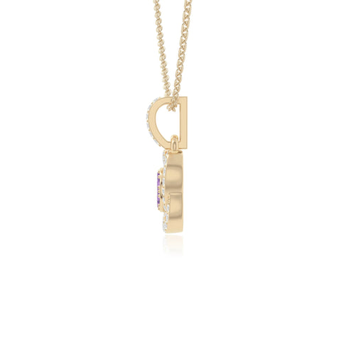 natural amethyst inner power necklaces in yellow gold vermeil 