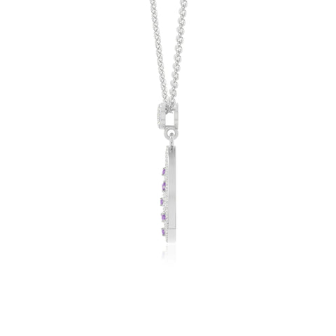 natural amethyst infinity love knot necklaces in sterling silver 