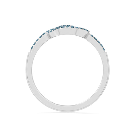 natural london blue topaz infinity knot promise rings in sterling silver 