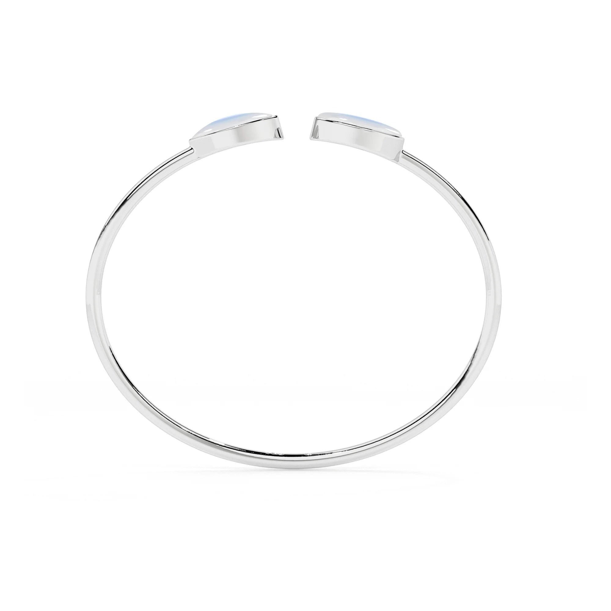 natural rainbow-moonstone oval-marquise shape twister bracelet