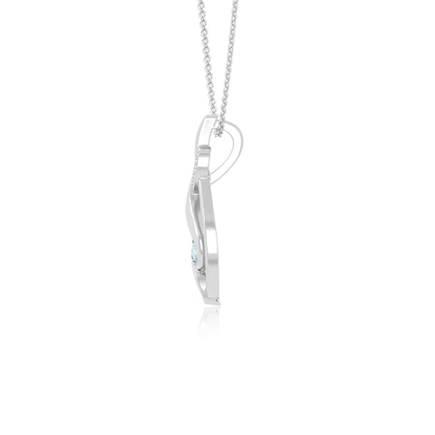 natural aquamarine twisted infinty knot necklaces in sterling silver 