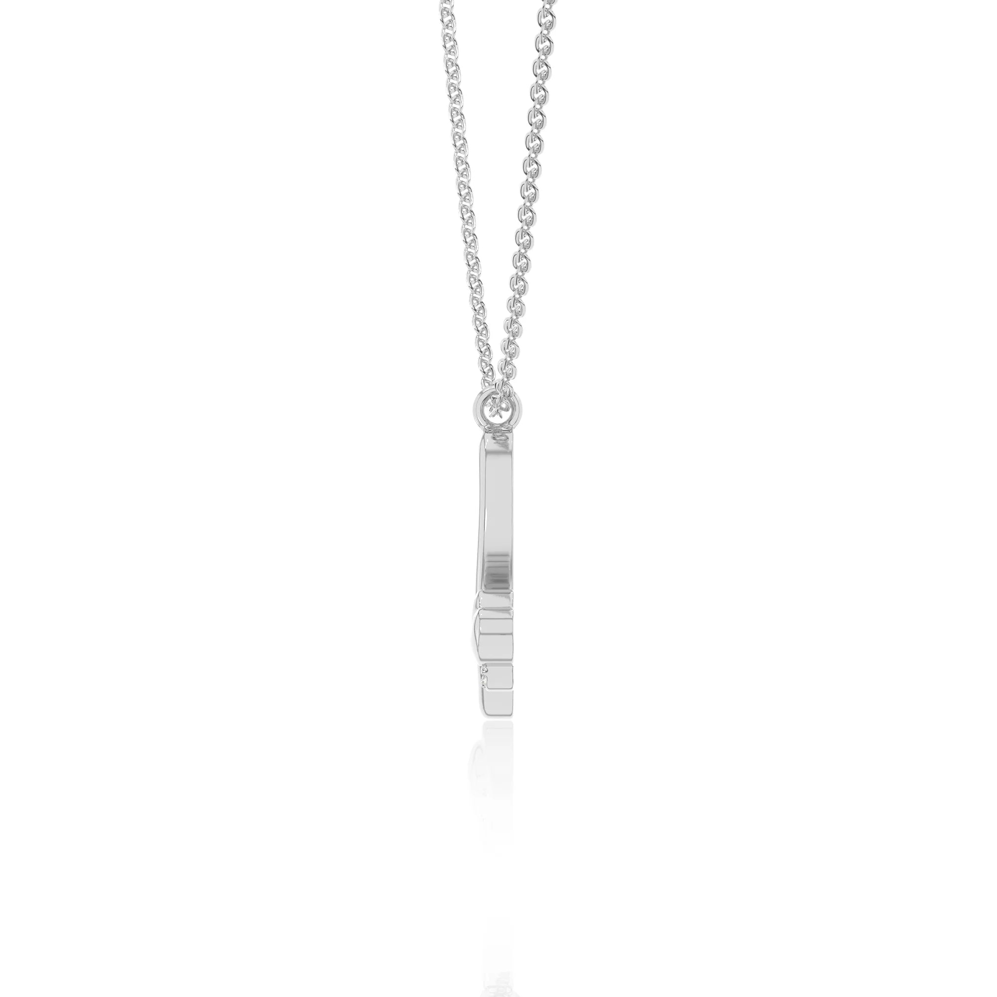 moissanite Initials necklaces in sterling silver 