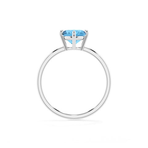 natural swiss blue topaz oval solitaire engagement ring