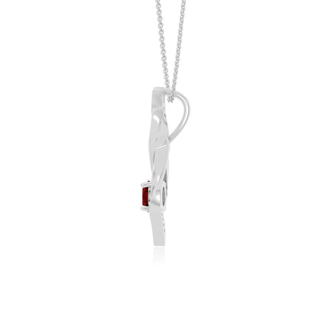 natural garnet infinity necklaces in sterling silver 