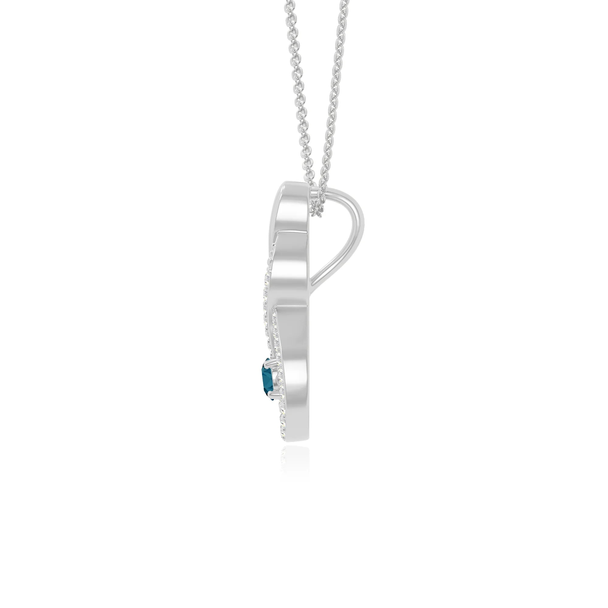 natural london-blue-topaz infinity necklaces in sterling silver 
