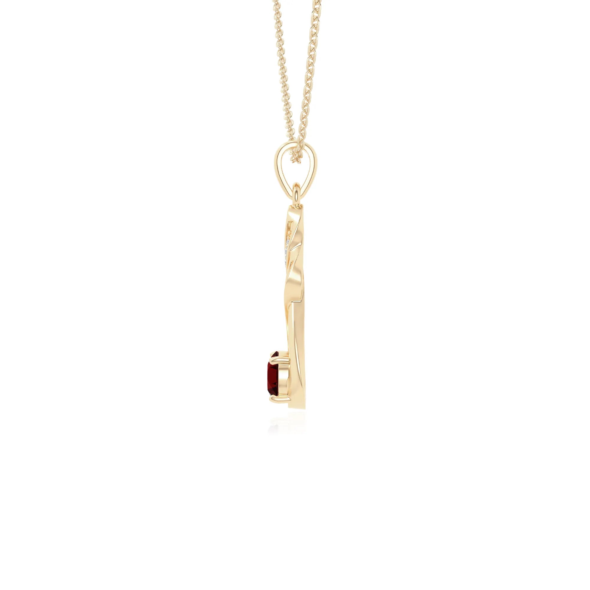 natural garnet infinity necklaces in yellow gold vermeil 