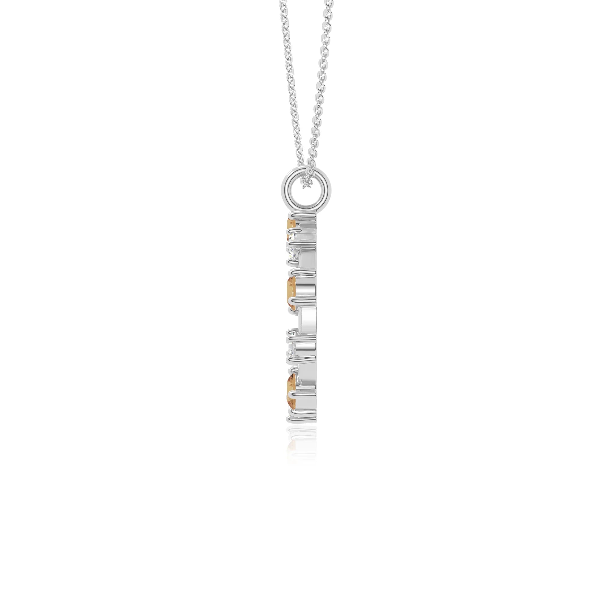 natural citrine infinity love knot necklaces in sterling silver 