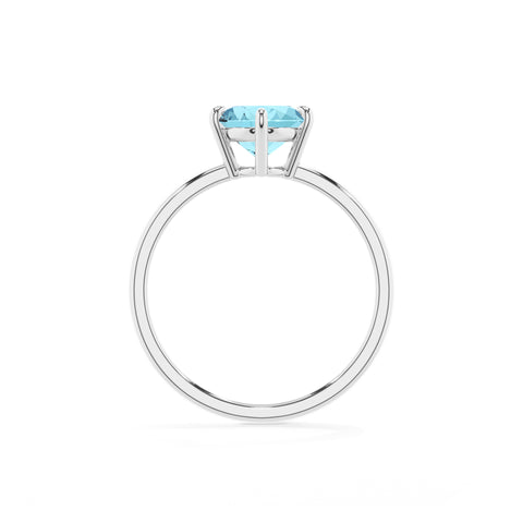 lab grown aquamarine oval solitaire engagement ring