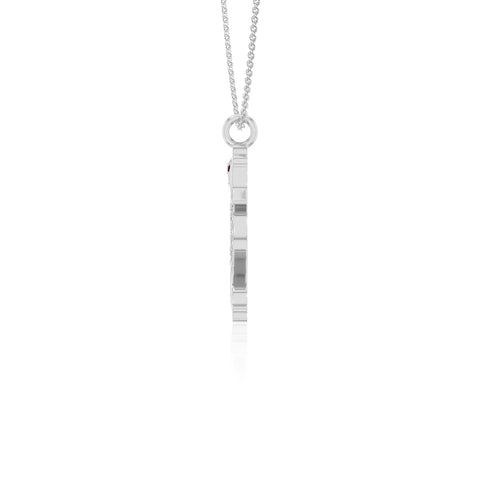 natural garnet sea horse necklaces in sterling silver 