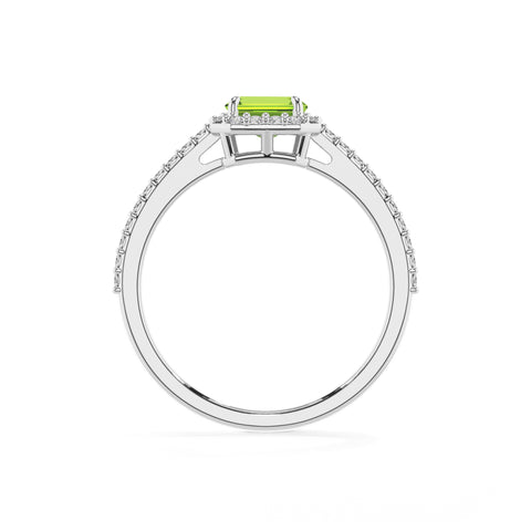 natural peridot peridot half eterity halo solitaire engagement ring