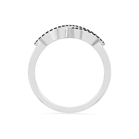 natural black onyx infinity promise rings in sterling silver 