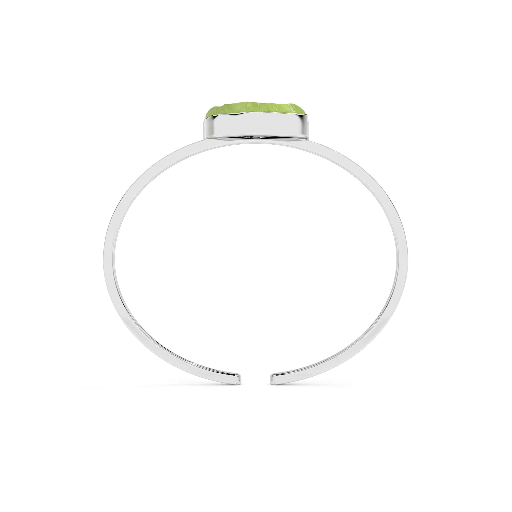 natural peridot rough shape twister bracelet