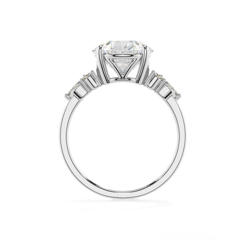 lab-grown moissanite round solitaire engagement ring