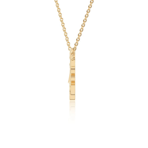 moissanite mother child swan necklaces in yellow gold vermeil 