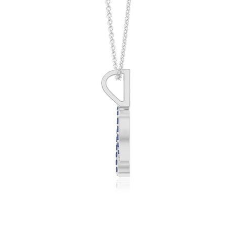 natural blue-sapphire virgo zodiac necklaces in sterling silver 
