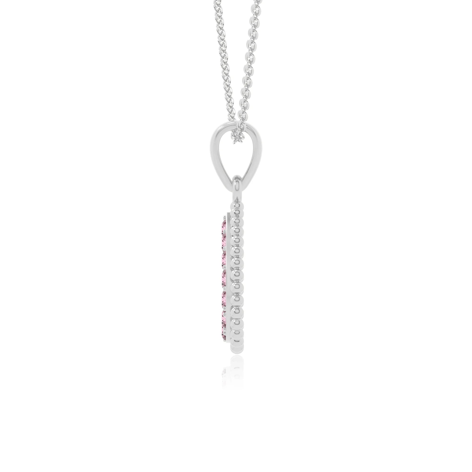 natural pink-tourmaline infinity love knot necklaces in sterling silver 