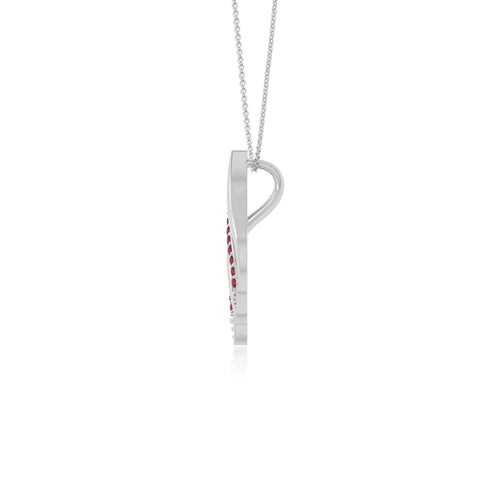natural ruby flame necklaces in sterling silver 