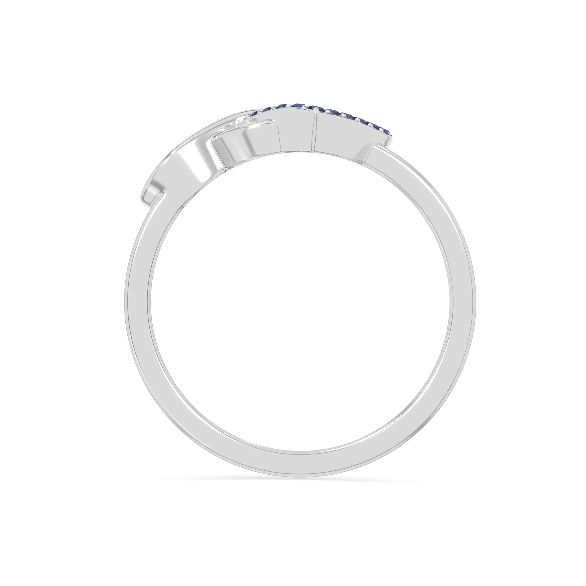 natural blue sapphire infinity heart promise rings in sterling silver 