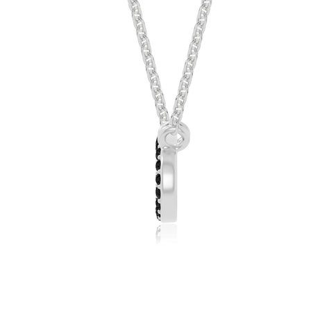 natural black-onyx oval paperclip necklaces in sterling silver 