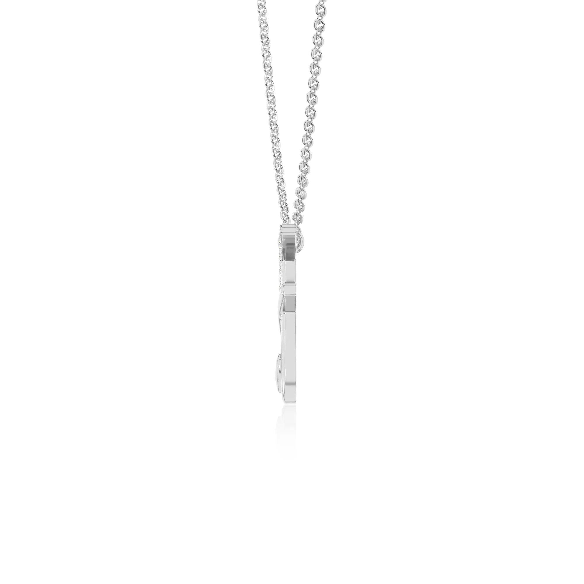 moissanite Initials necklaces in sterling silver 