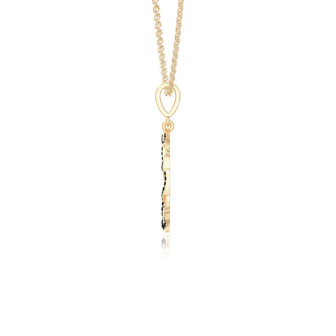 natural black-onyx infinity love knot necklaces in yellow gold vermeil 