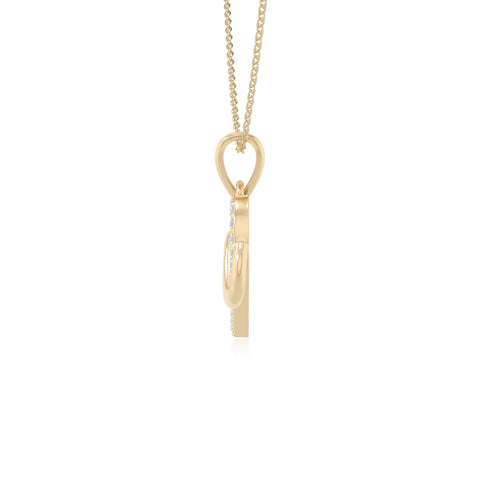 moissanite infinity heart necklaces in yellow gold vermeil 