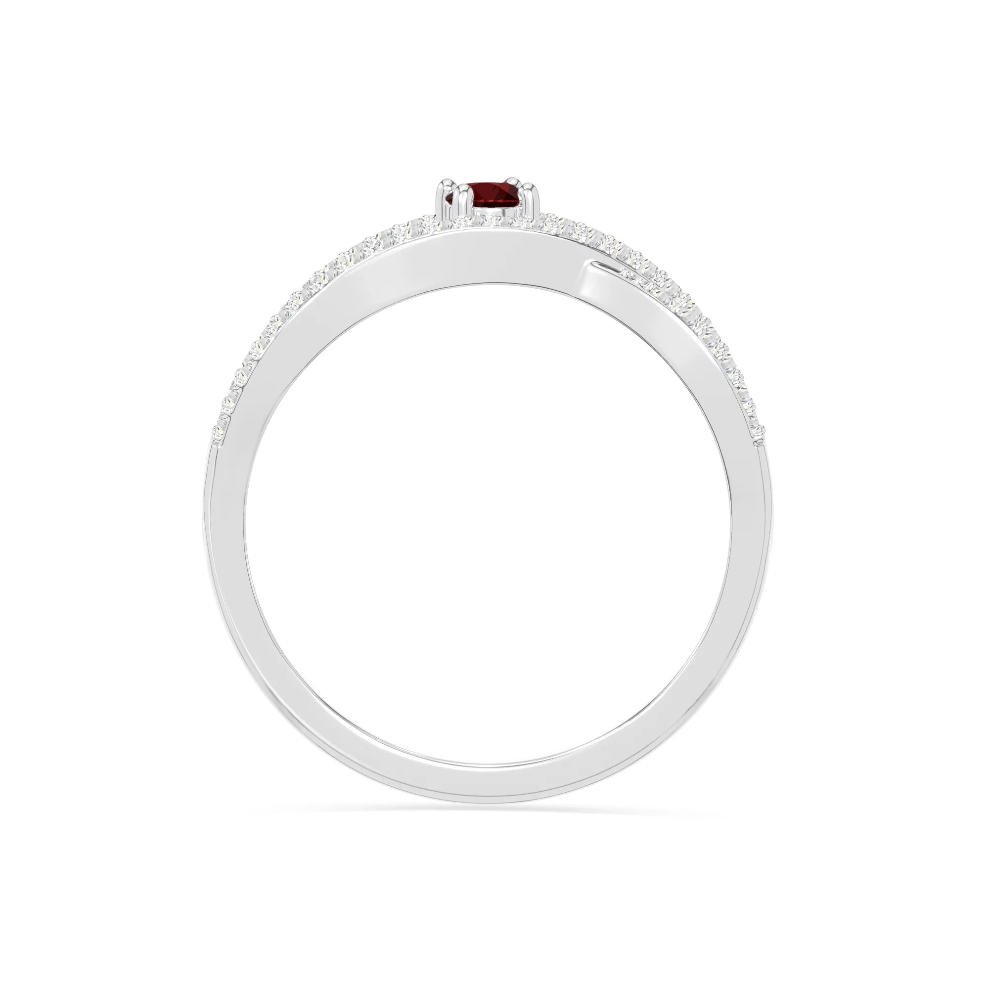 natural garnet promise rings in sterling silver 