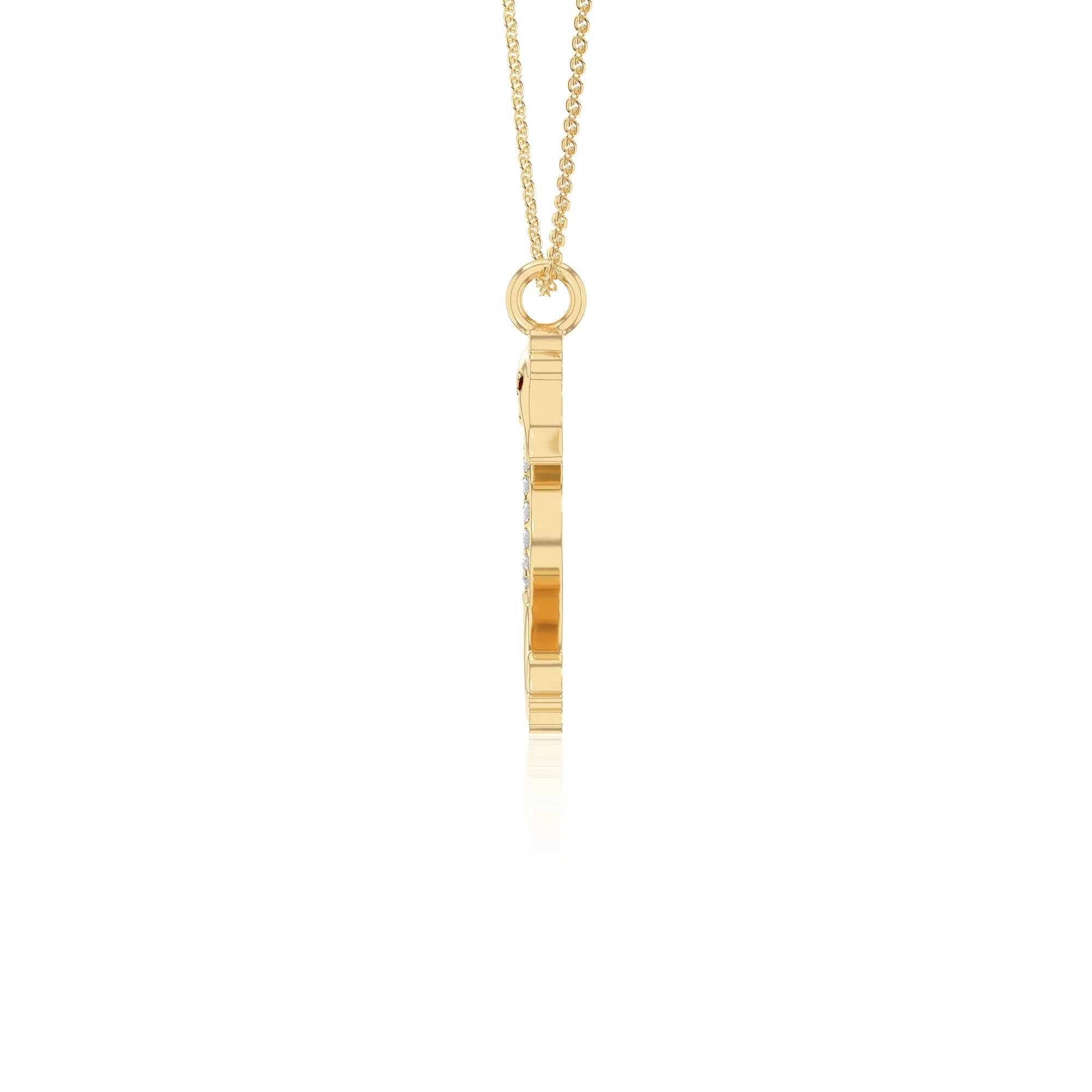 natural garnet sea horse necklaces in yellow gold vermeil 