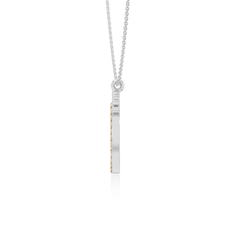 natural citrine mother child necklaces in sterling silver 