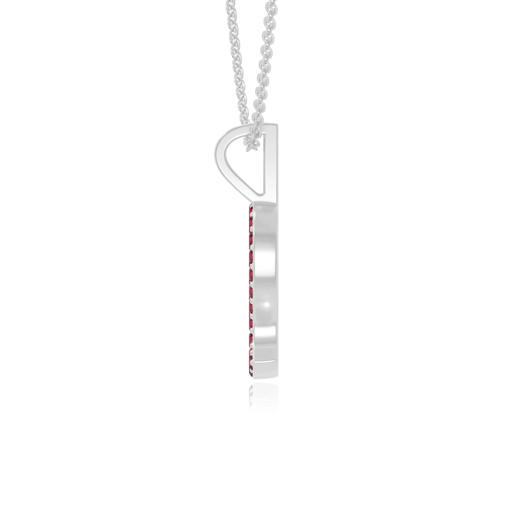 natural ruby leo zodiac sign necklaces in sterling silver 