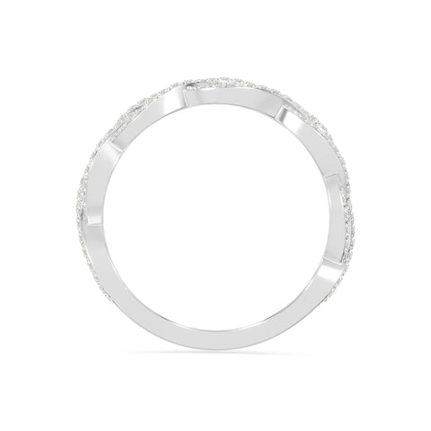 natural moissanite twisted braided wedding band rings in sterling silver 