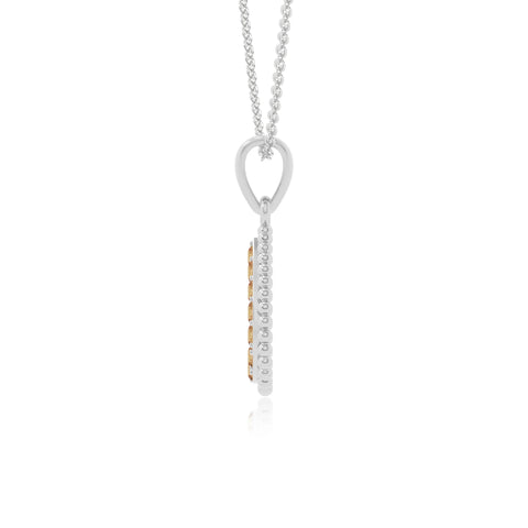 natural citrine infinity love knot necklaces in sterling silver 