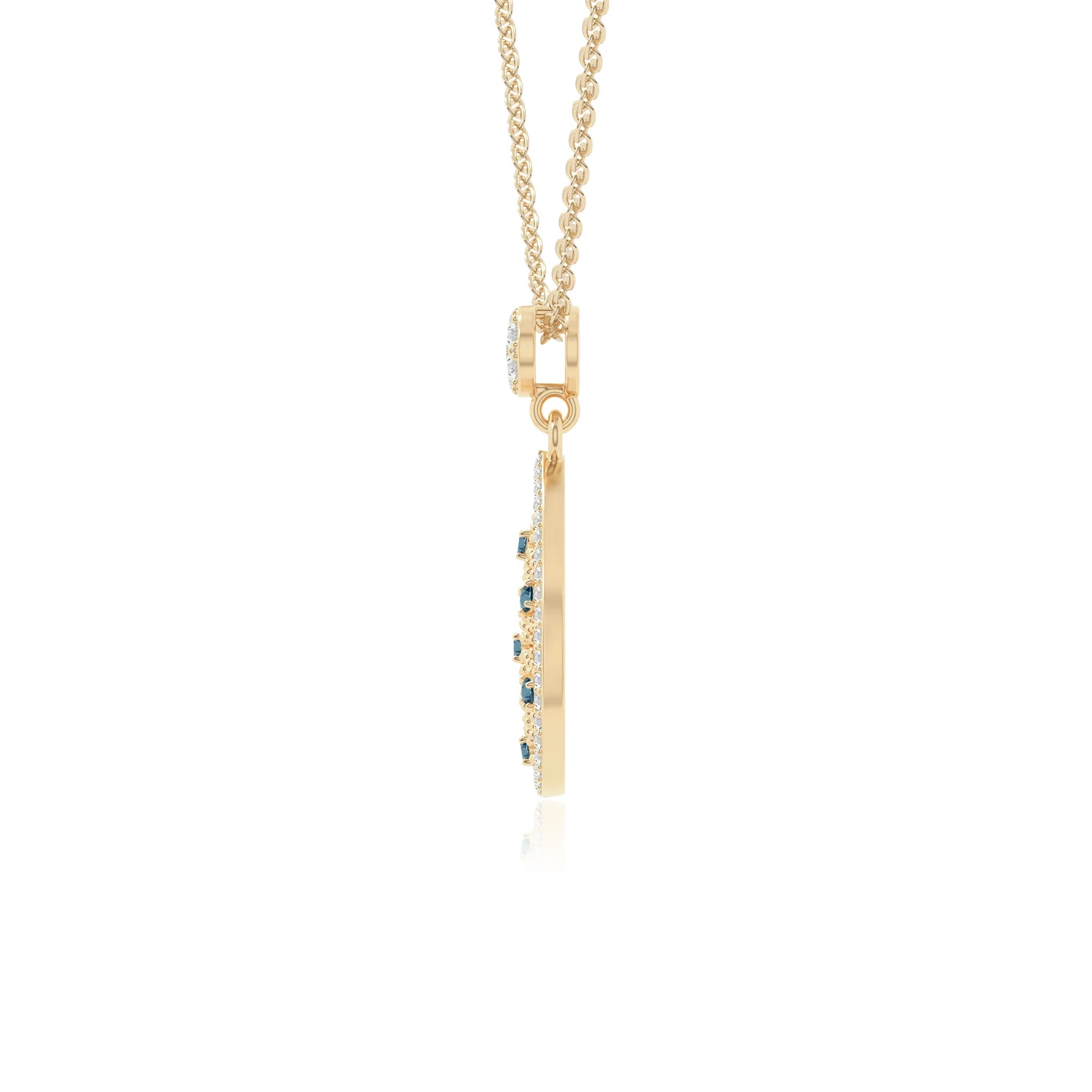 natural london-blue-topaz infinity love knot necklaces in yellow gold vermeil 