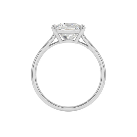 lab grown moissanite princess solitaire engagement ring