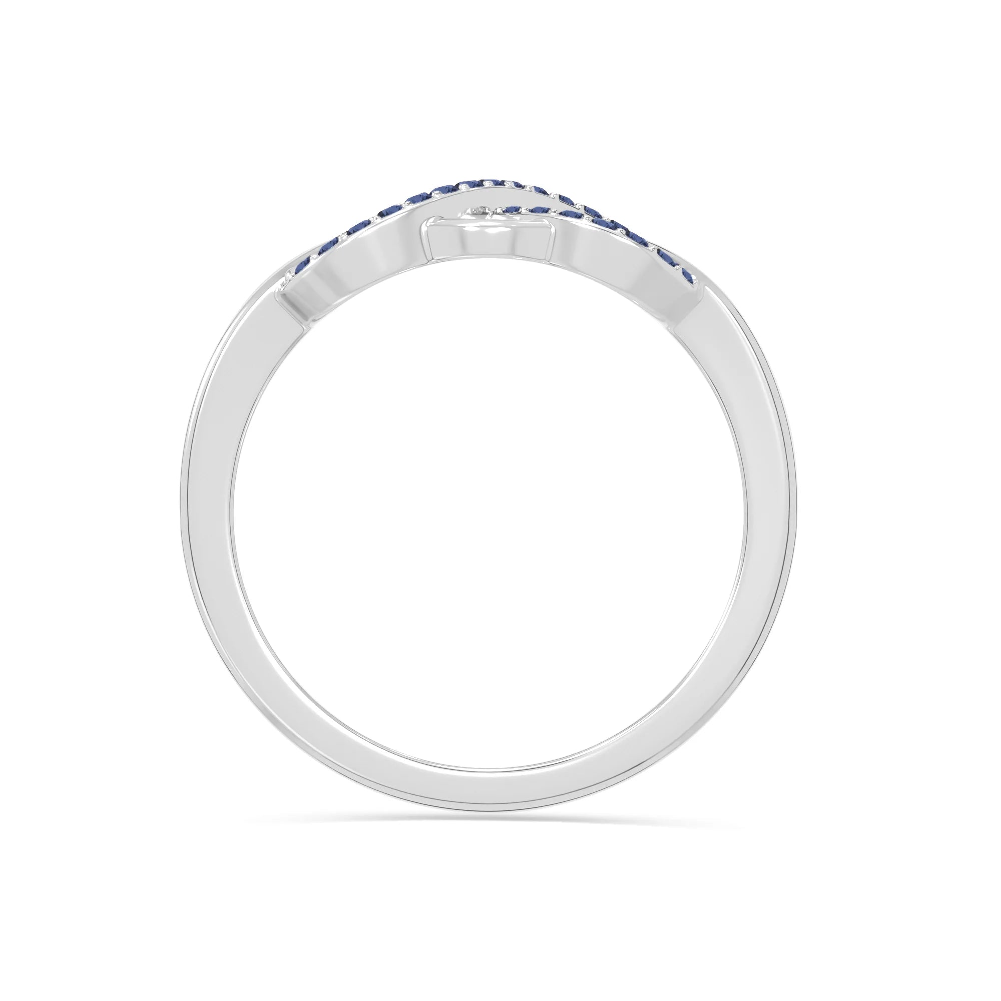 natural blue sapphire infinity promise rings in sterling silver 