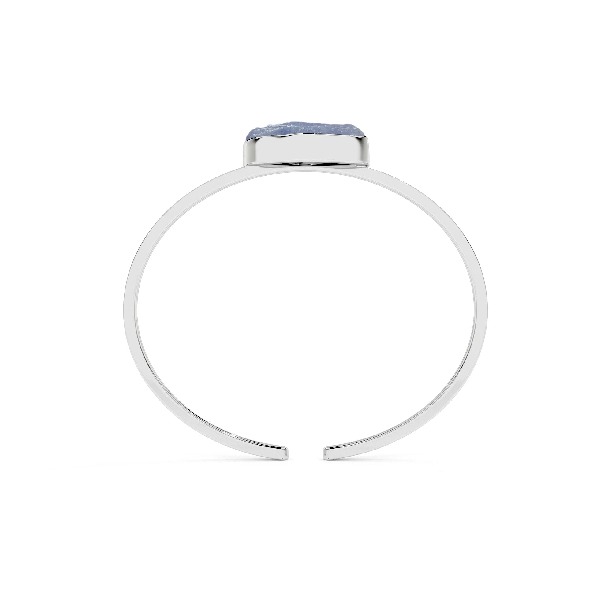 natural tanzanite rough shape twister bracelet