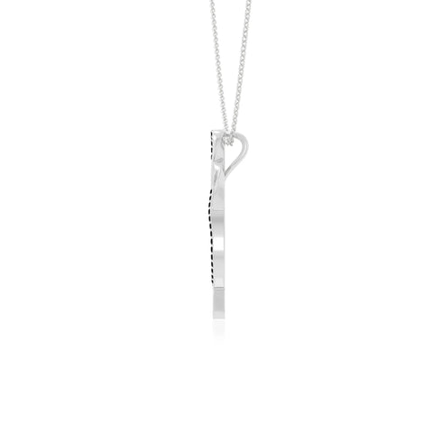 natural black onyx infinity necklaces in sterling silver 