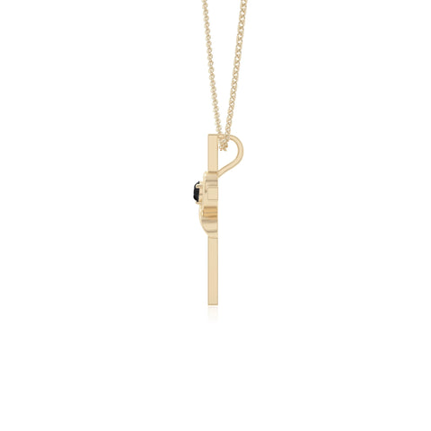 natural black-onyx infinity cross necklaces in yellow gold vermeil 