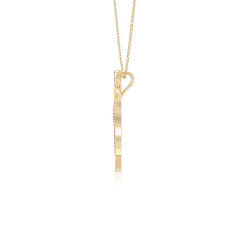 natural pink tourmaline infinity necklaces in yellow gold vermeil 