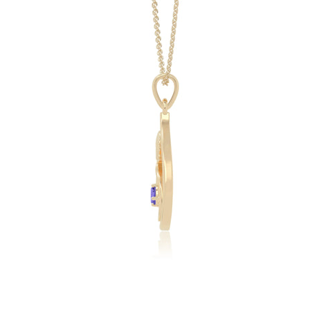 natural tanzanite mom to be necklaces in yellow gold vermeil 