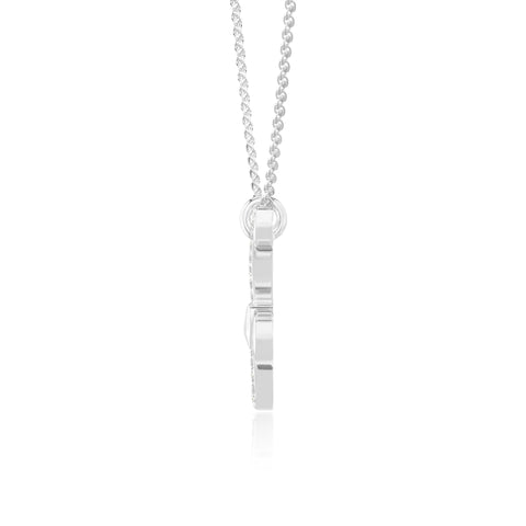 moissanite Initials necklaces in sterling silver 