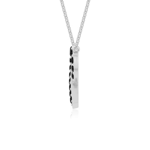 natural black onyx cancer ribbon necklaces in sterling silver 