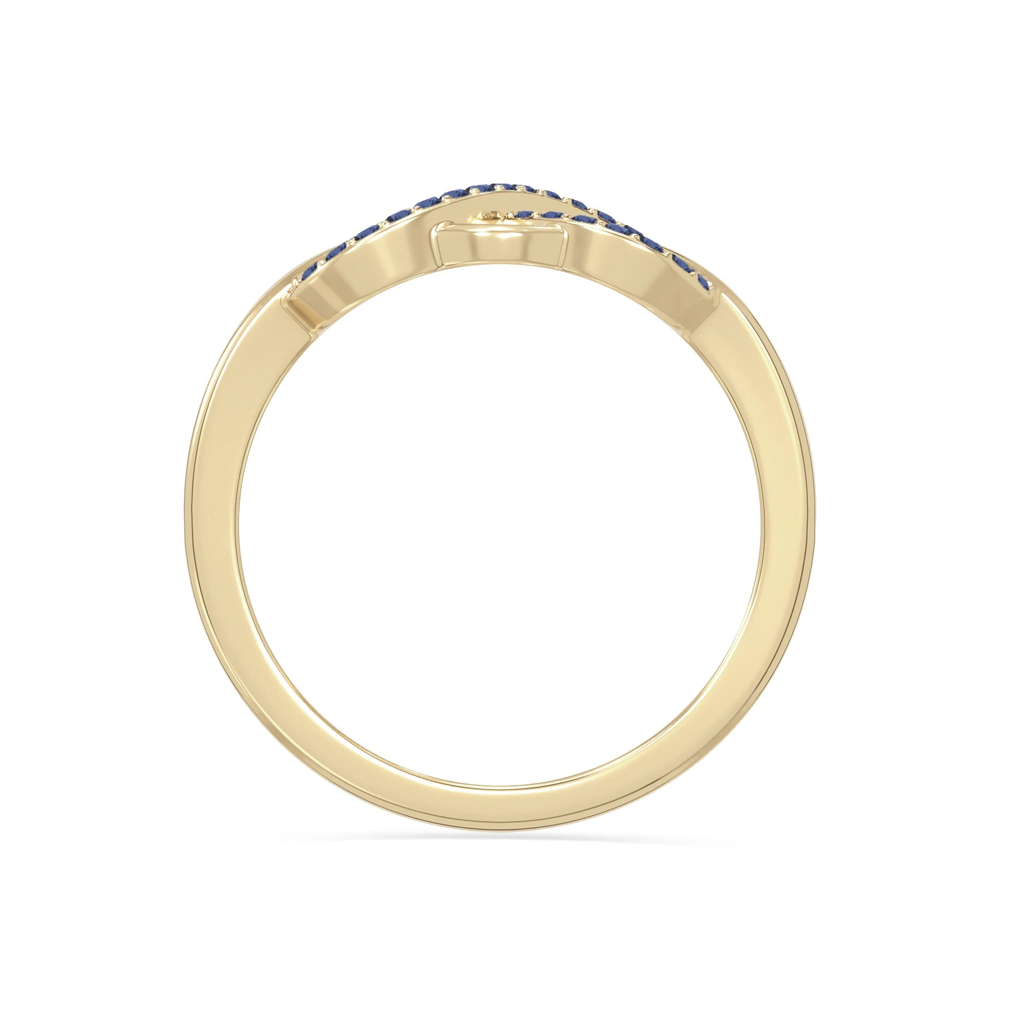 natural blue sapphire infinity promise rings in yellow gold vermeil