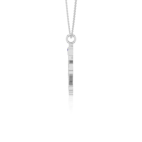 natural amethyst sea horse necklaces in sterling silver 